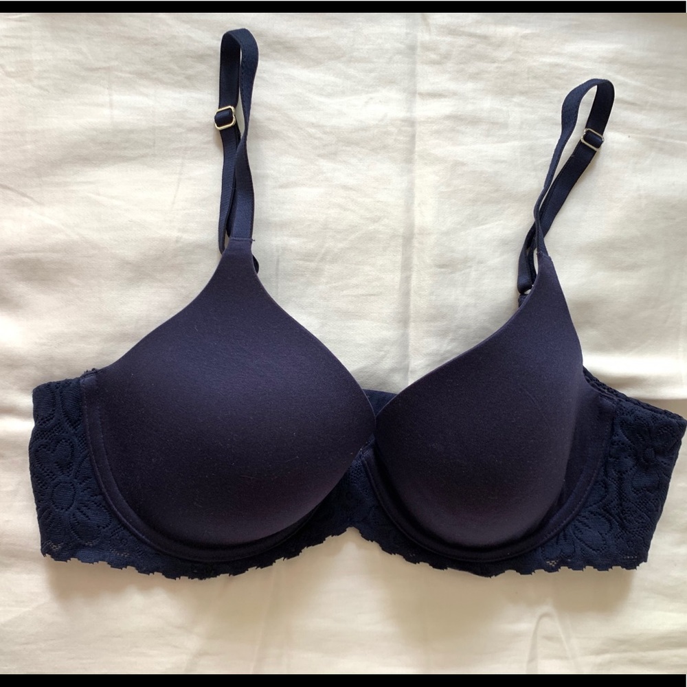 Aerie Real Sunnie Full Coverage Bra 34C - NAVY